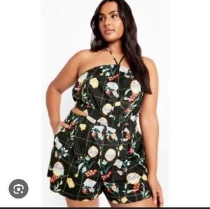 City Chic Black Sardine Romper